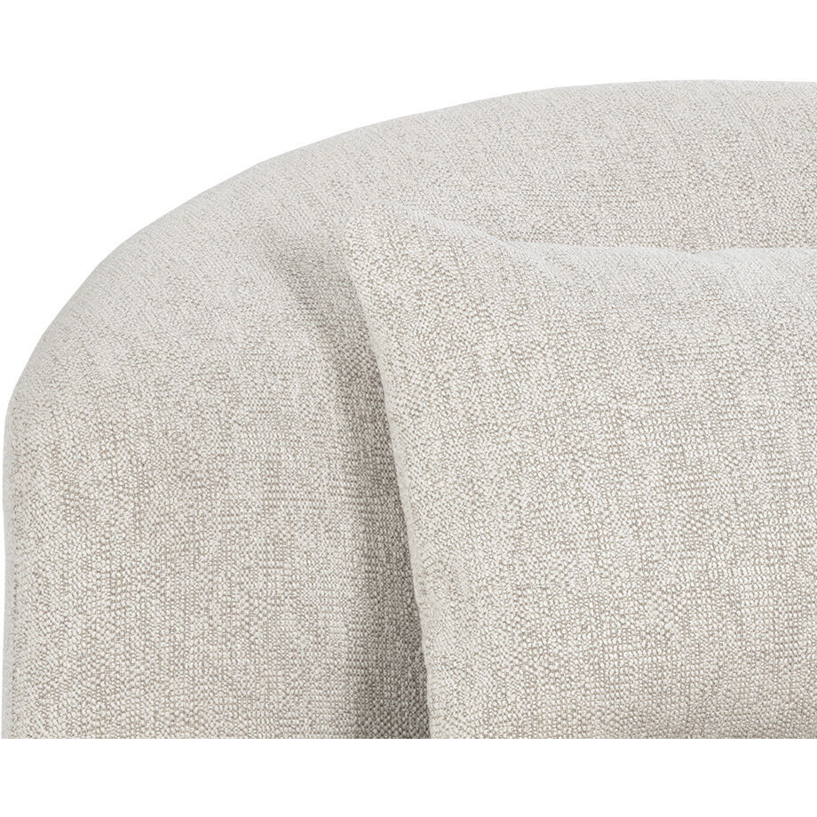 Soraya Dove Cream Swivel Armless Chair, Swivel